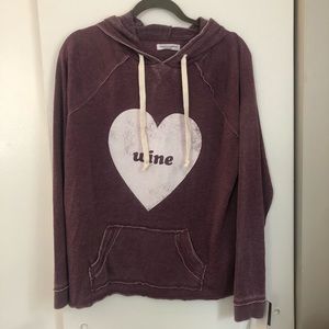 Grayson Threads Love Wine Heart Sweatshirt XL